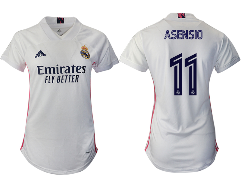 Women 2020-2021 Real Madrid home aaa version #11 white Soccer Jerseys